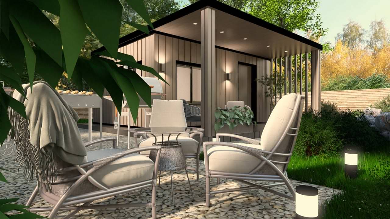 Экстерьер каркасного дома