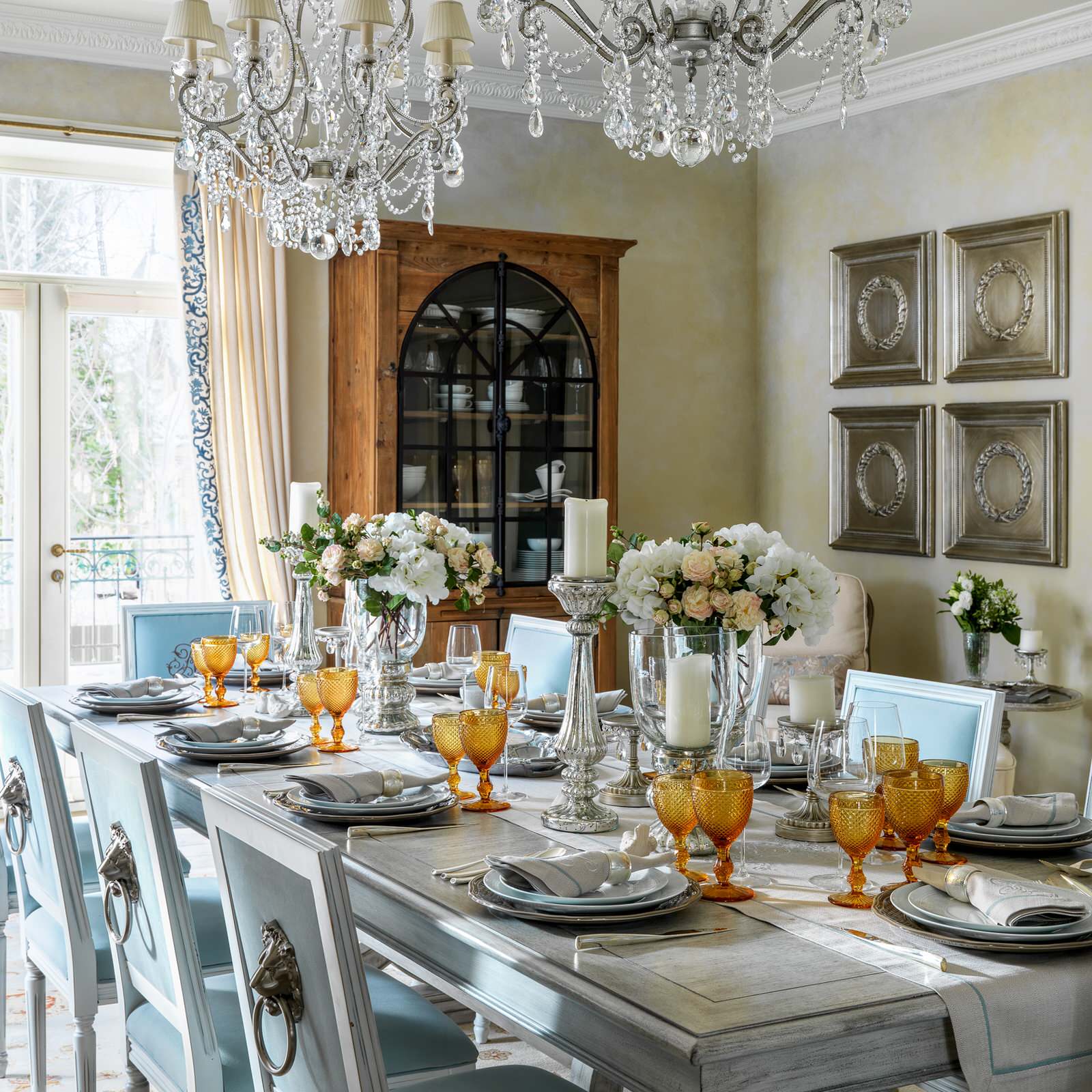 Сервировка стола в загородном доме