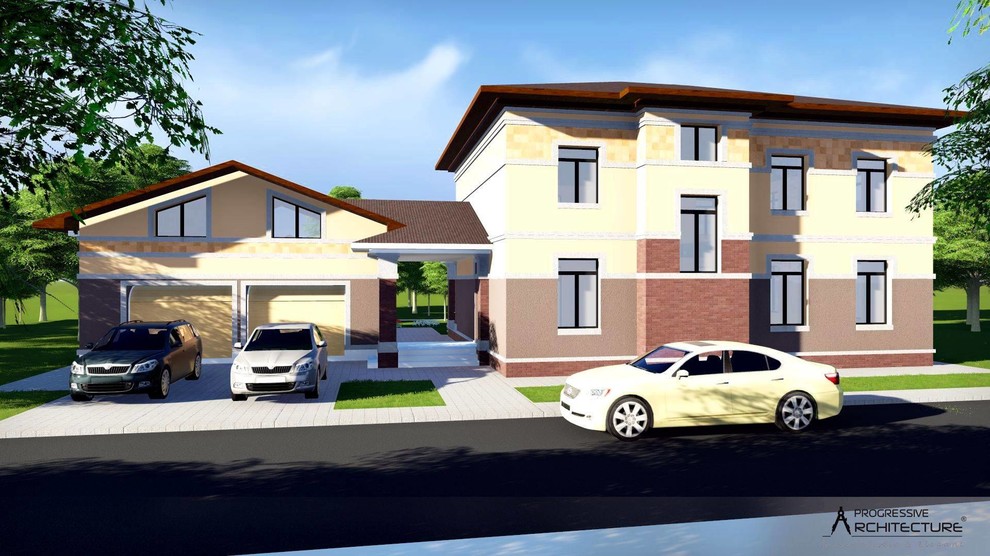 Комфортабельный двухэтажный дом с горажом