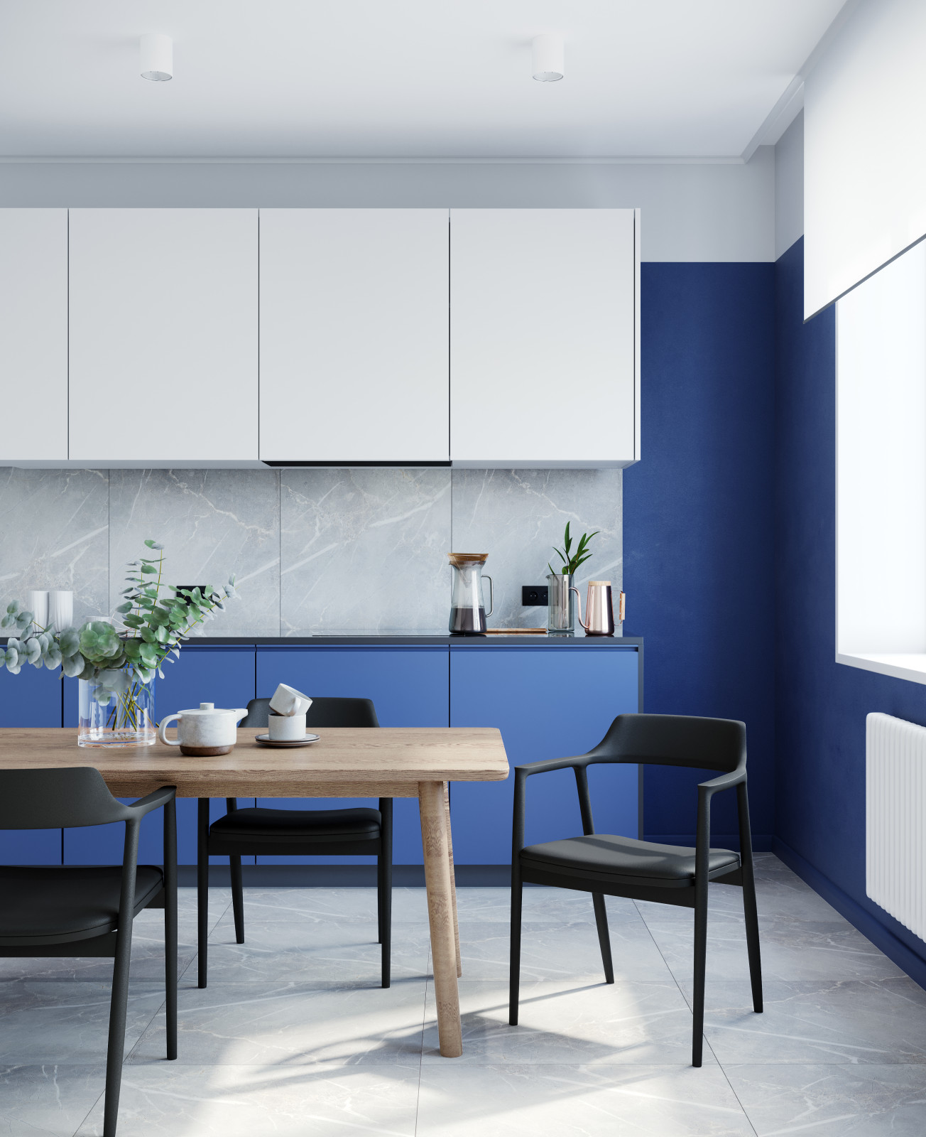 Дизайн интерьера кухни в квартире в стиле авангард