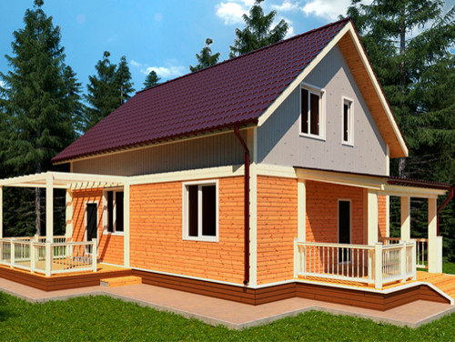 Обложка проекта: Каркасный дом Экстерьер