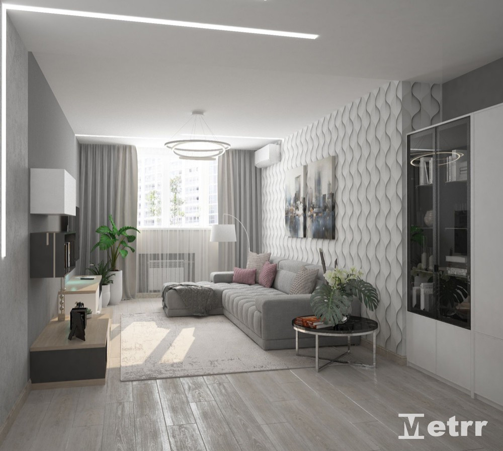 Дизайн - проект двухкомнатной квартиры S=70m2 на Арцыбушевской