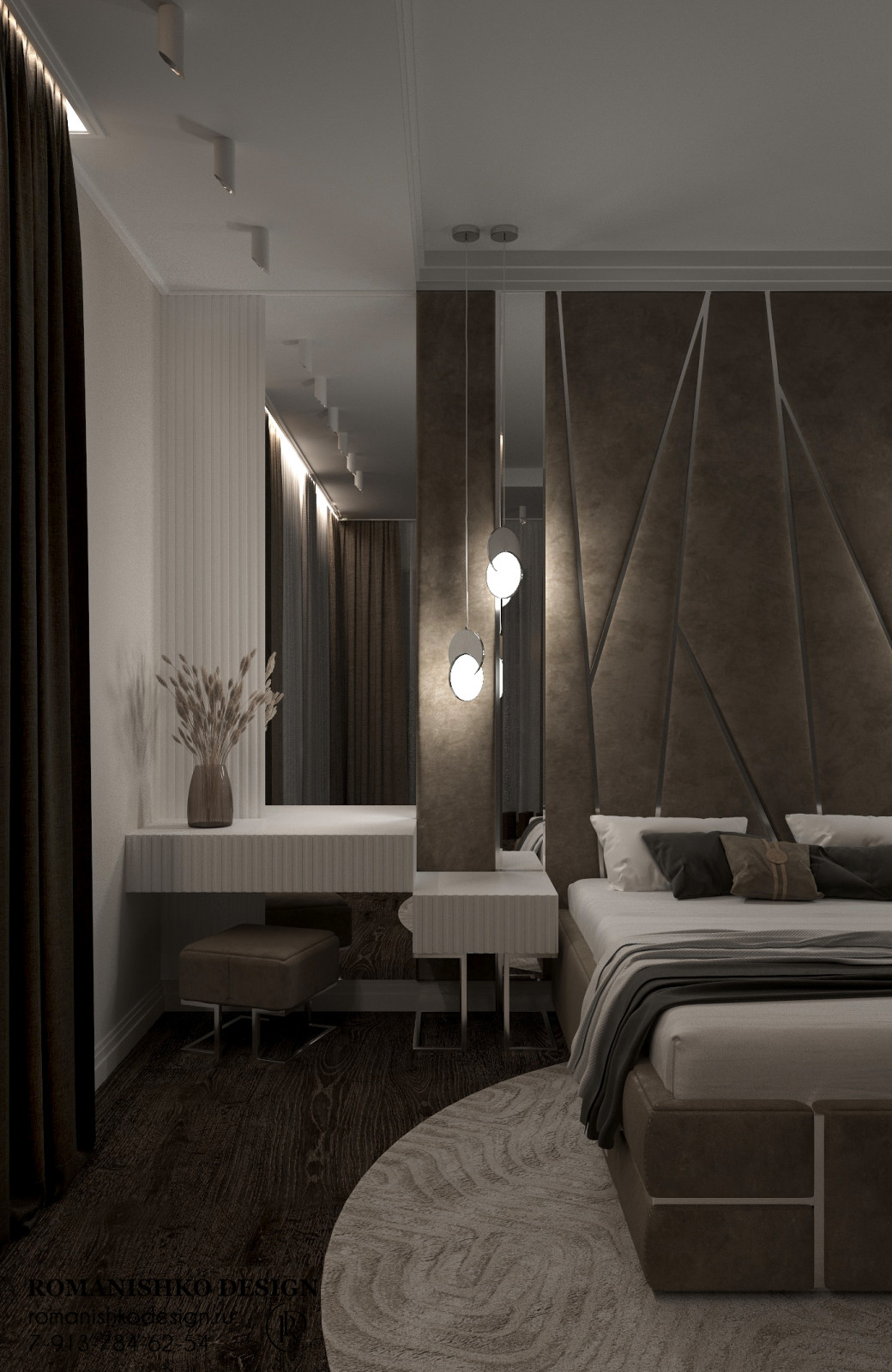 Визуализация спальни в Приобском