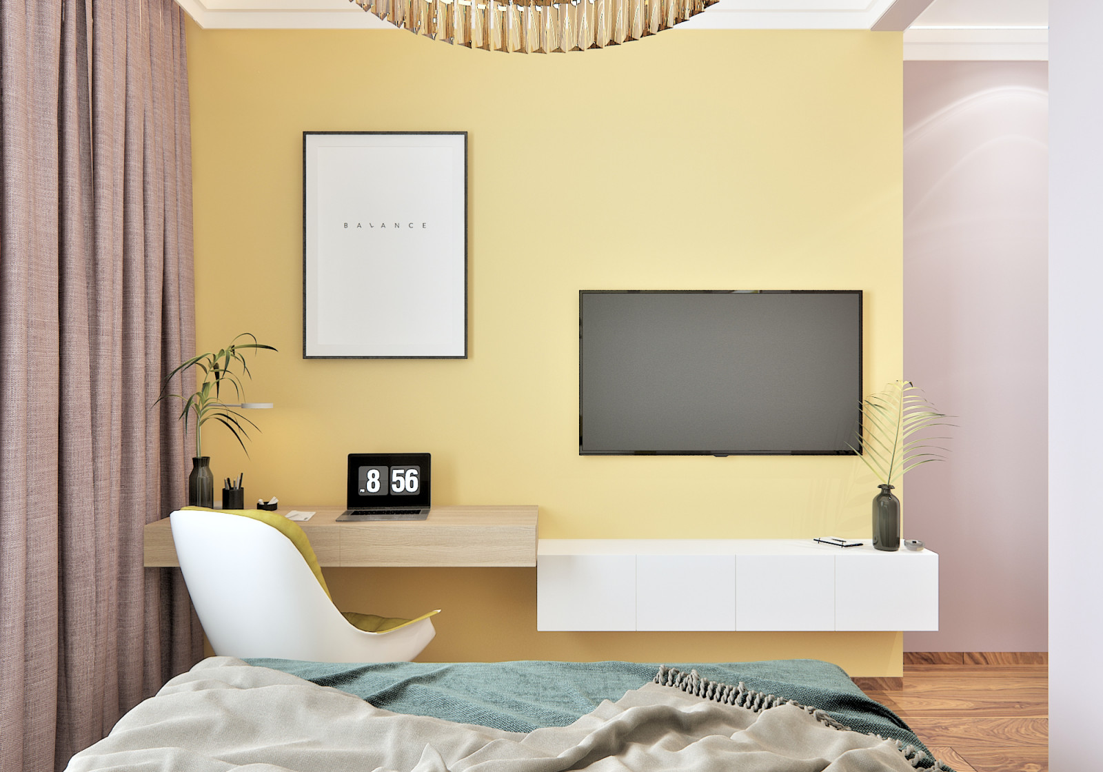 Современный интерьер в смешанном стиле.