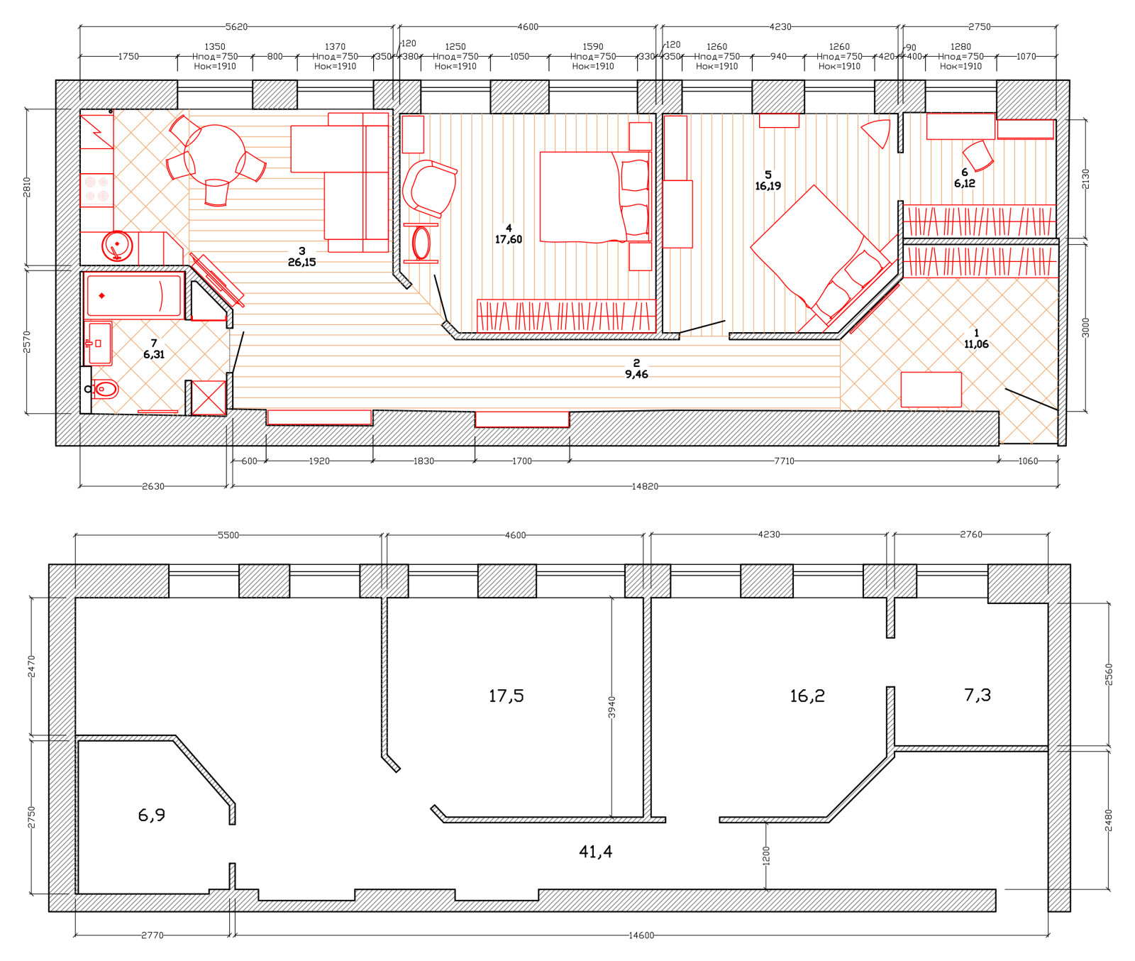 План до и после
