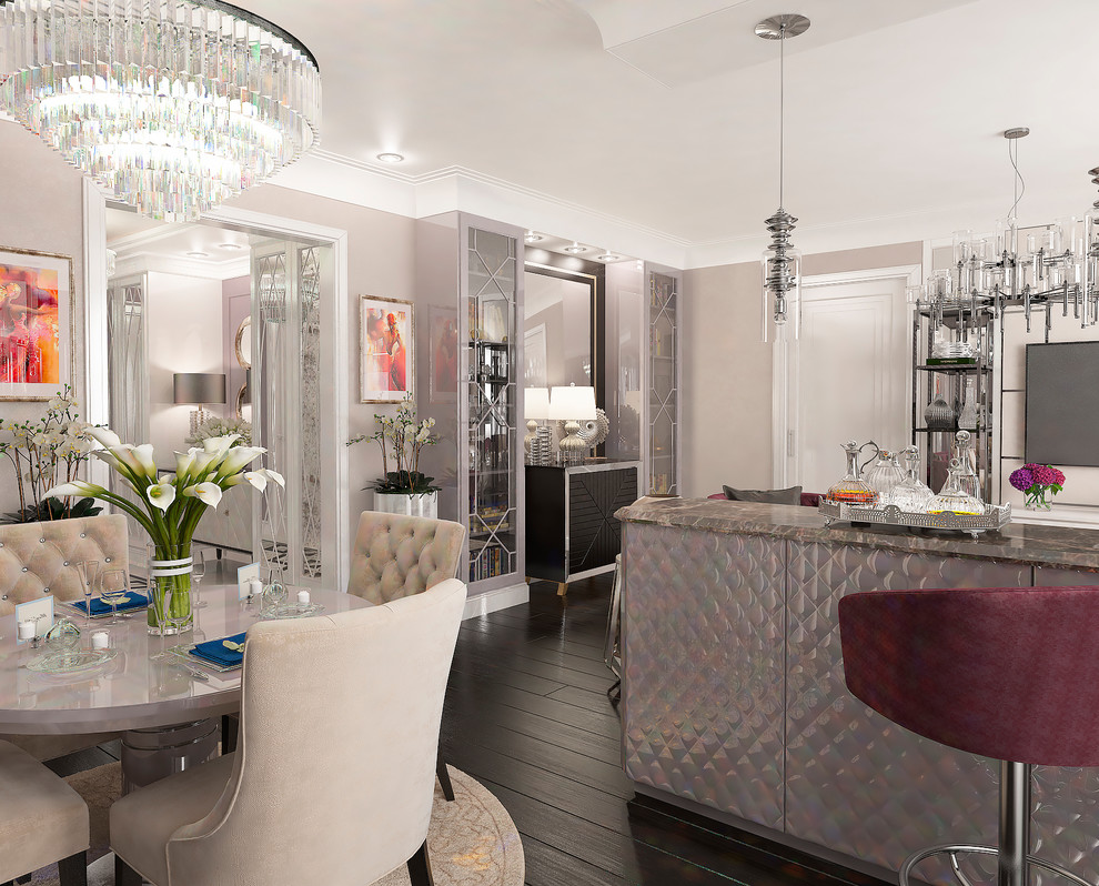 Гостиная-столовая в проекте ЖК "Лобочевский"