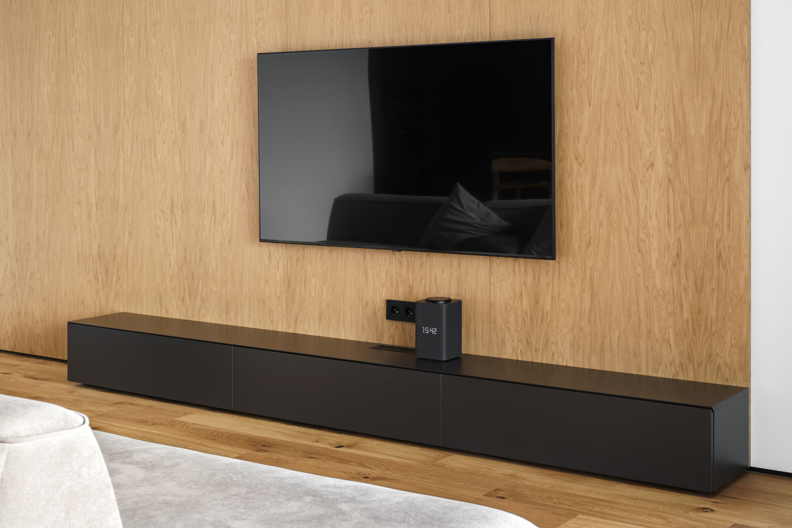 Гостиная тв тумба черная