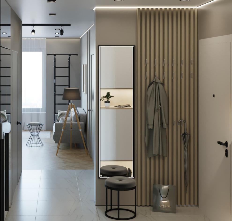 Строгая и лаконичная квартира в нейтральных тонах