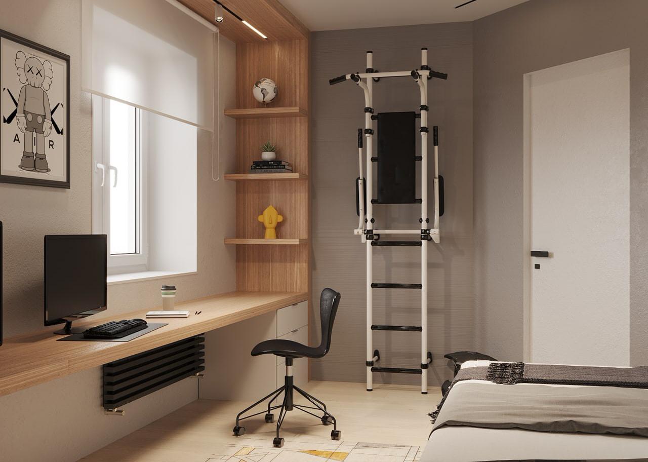 Детская в проекте трехкомнатной квартиры в Москве, м. Войковская