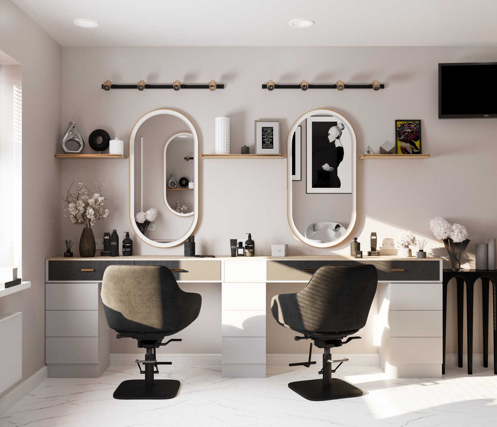 Салон красоты в студии 29 м2.