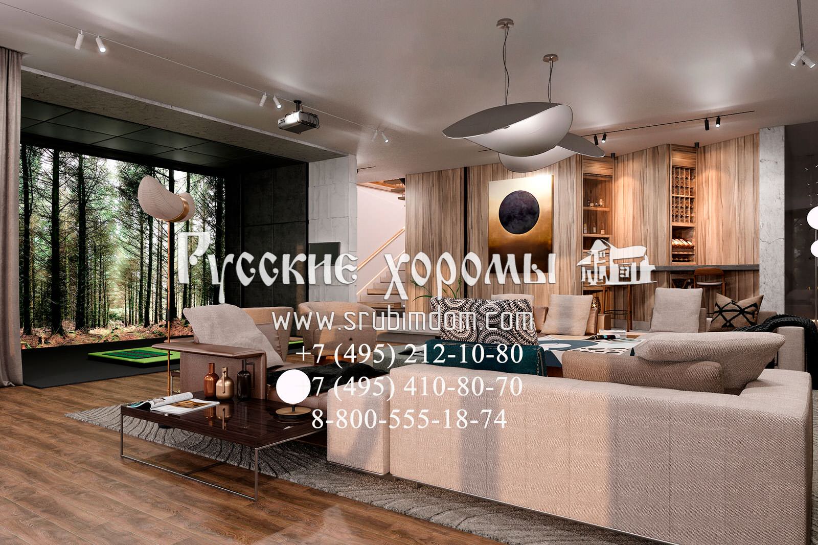 Дизайн цокольного этажа в деревянном доме