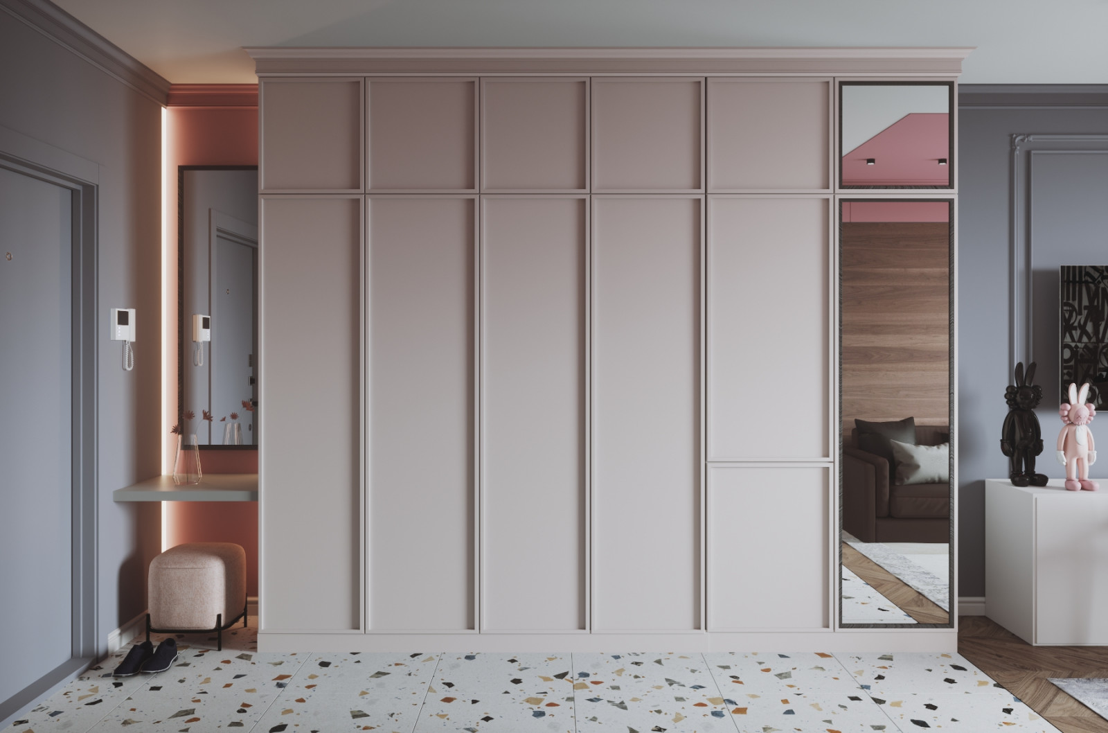 Студия в розовом цвете