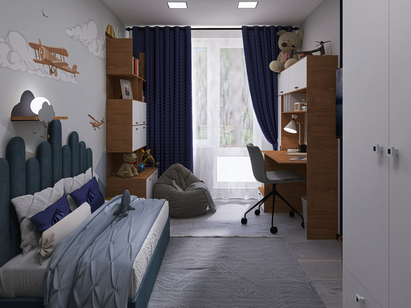 Квартира в старом фонде с балками на потолке