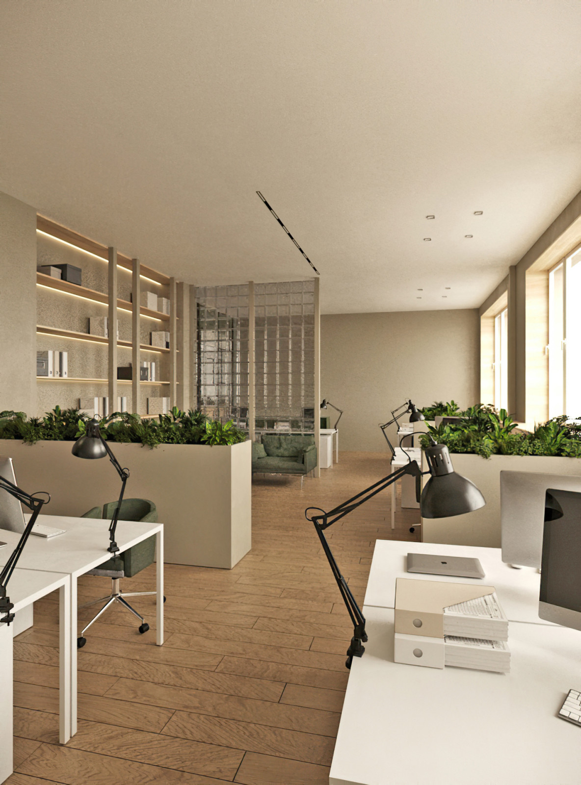 Концепция интерьера офисного здания