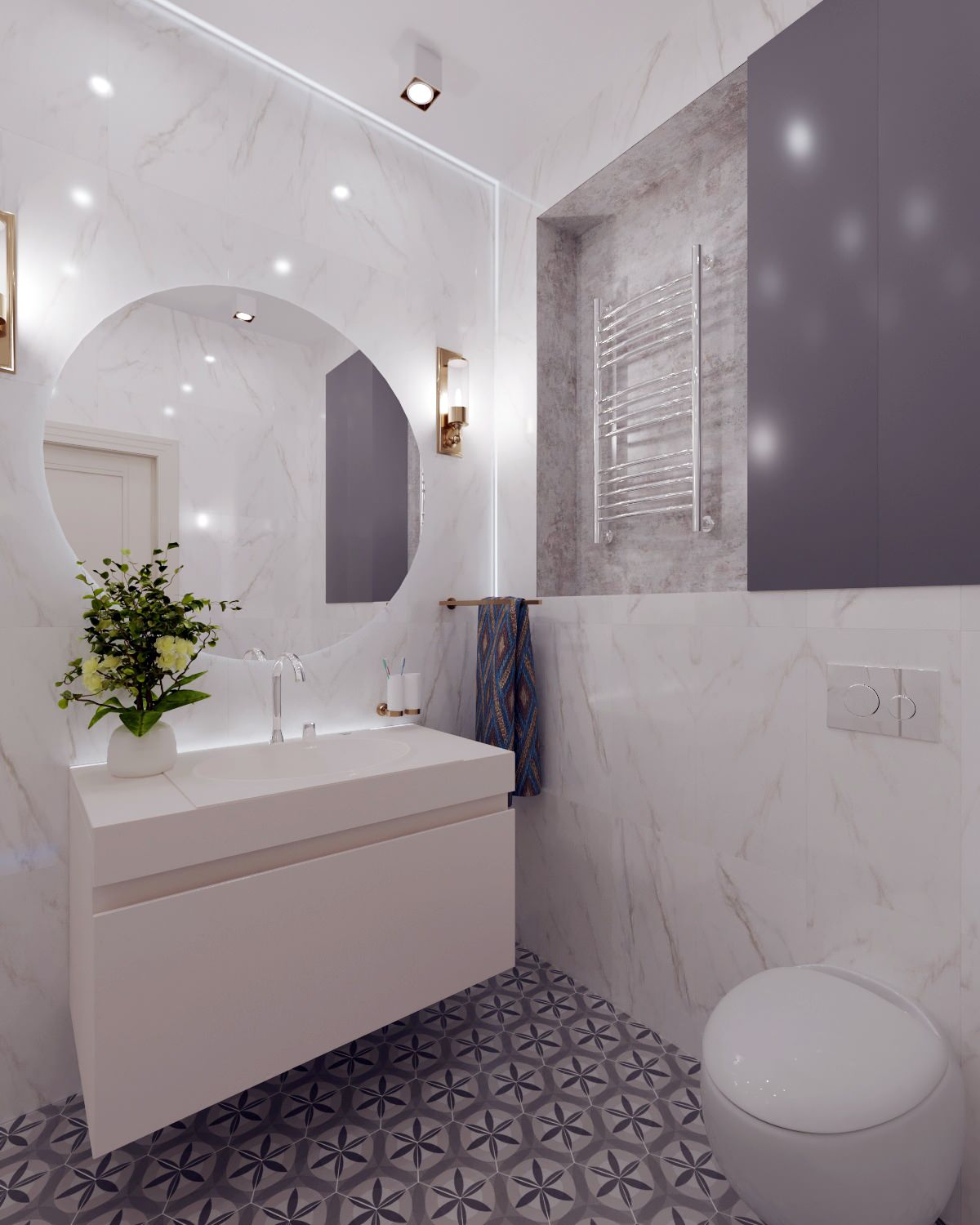 Дизайн проект квартиры в ЖК "Дом у озера" 90кв.м