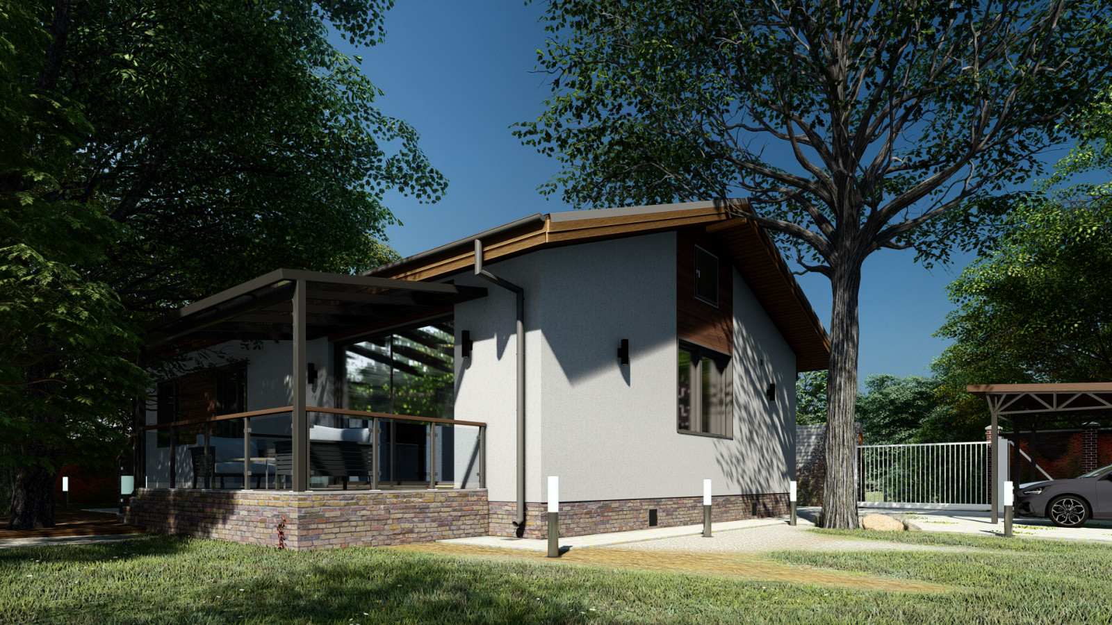 Индивидуальный одноэтажный жилой дом