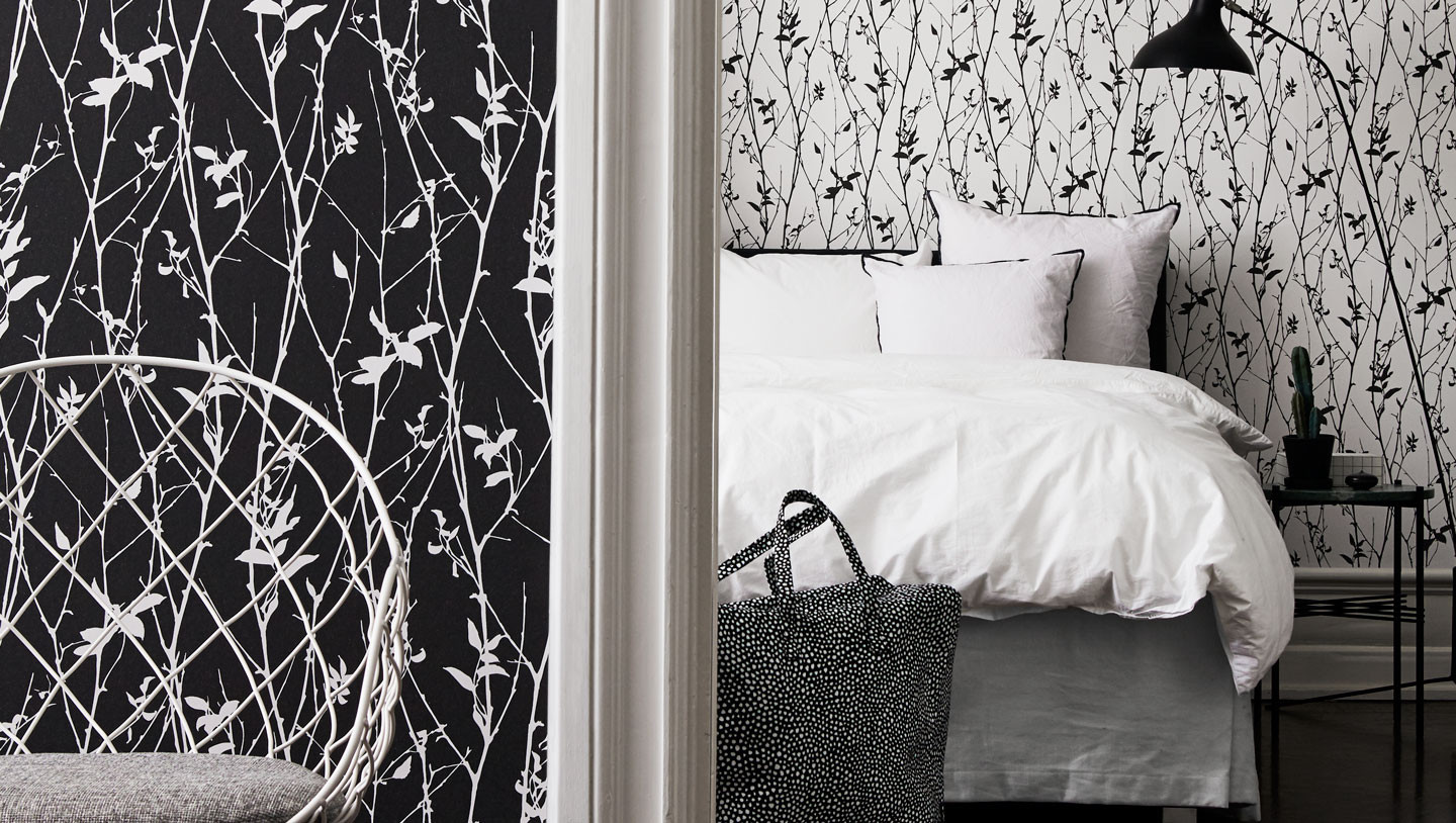 шведские обои в интерьере