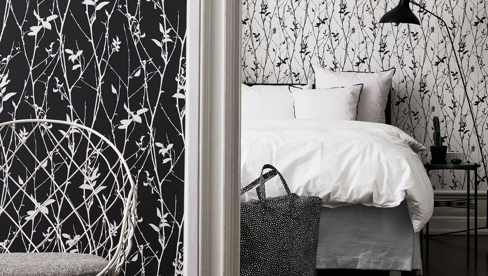 шведские обои в интерьере