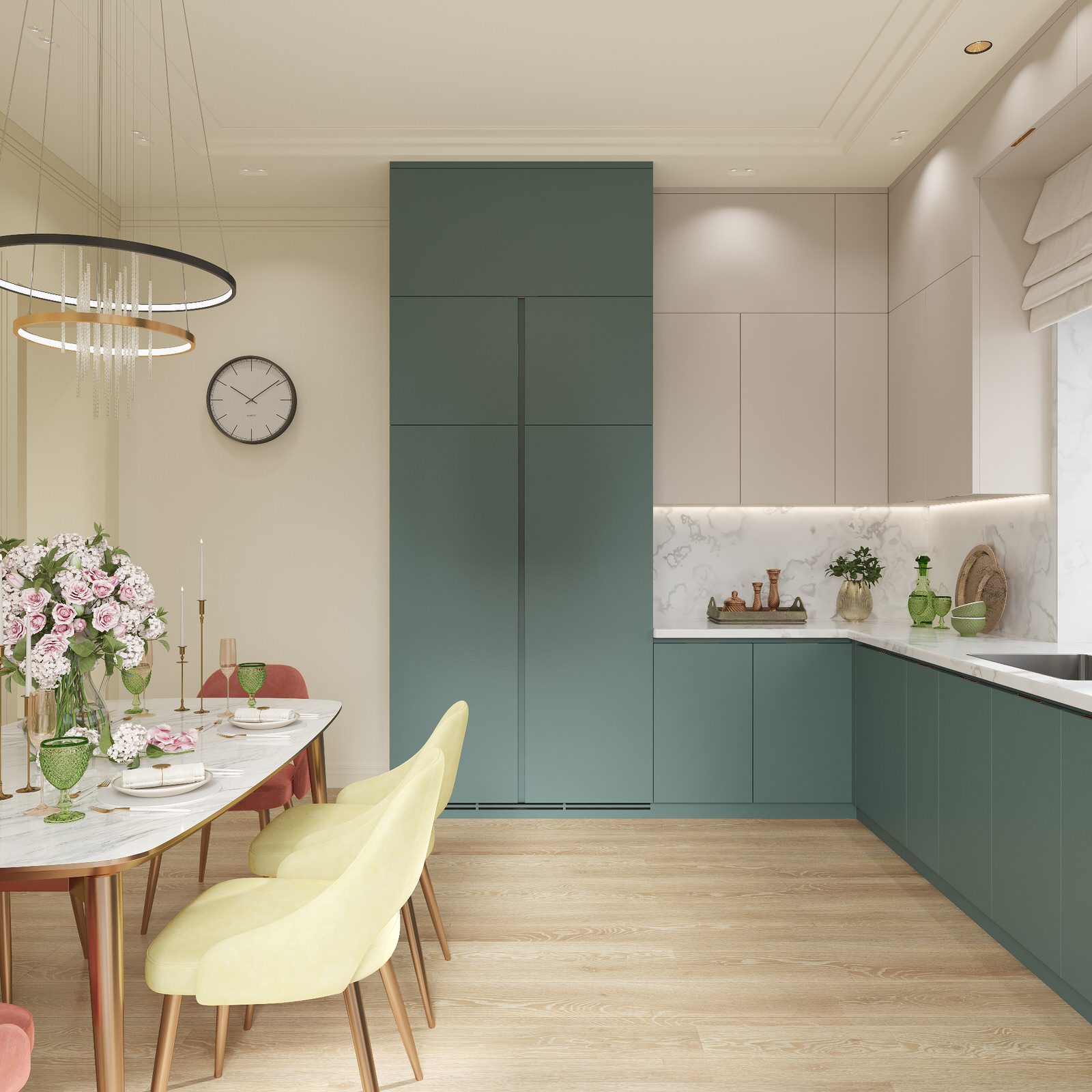 Дизайн Проект интерьера кухни в загородном доме