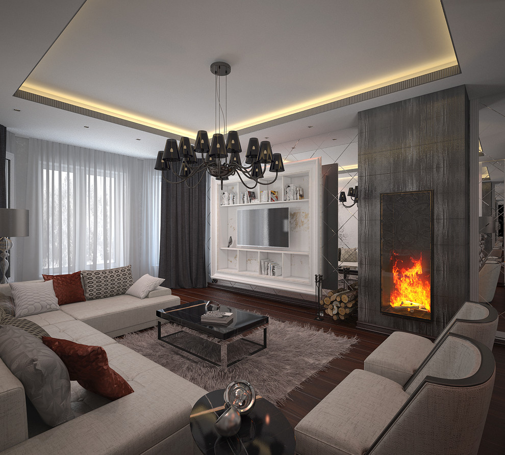 Загородный дом (280 кв.м.) для семьи с тремя детьми. Ар-деко + Современный стиль