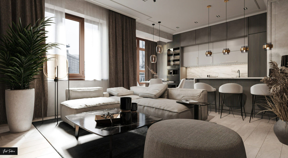 Квартира в современном стиле. ЖК На Московской.