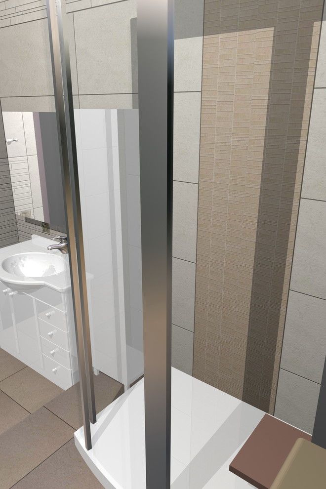 санузел с ванной и кабиной