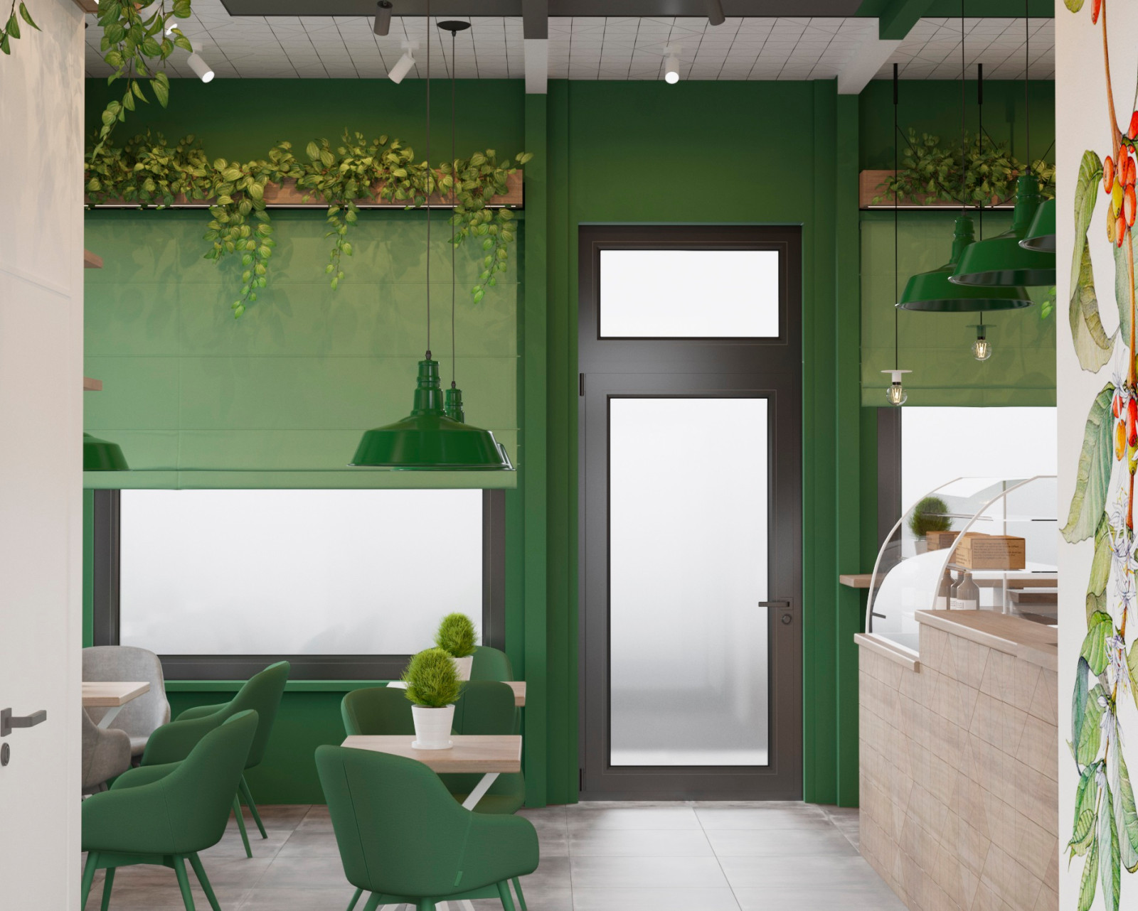 "Green Green". Сеть кофеен город Красноярск, 2020год.