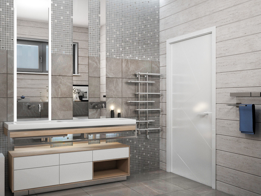 Совместить несовместимое! Минимализм в доме из клееного бруса.