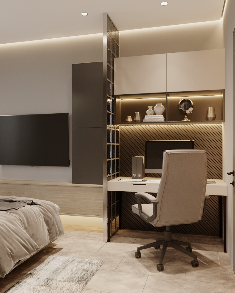 Современный интерьер в нюдовых тонах