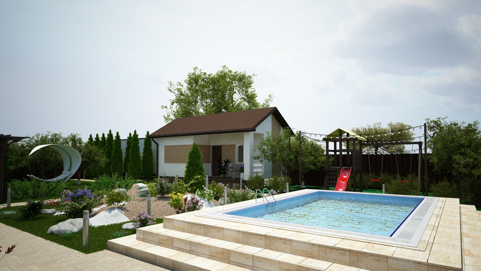 Проект архитектурного решения и благоустройства участка загородного дома