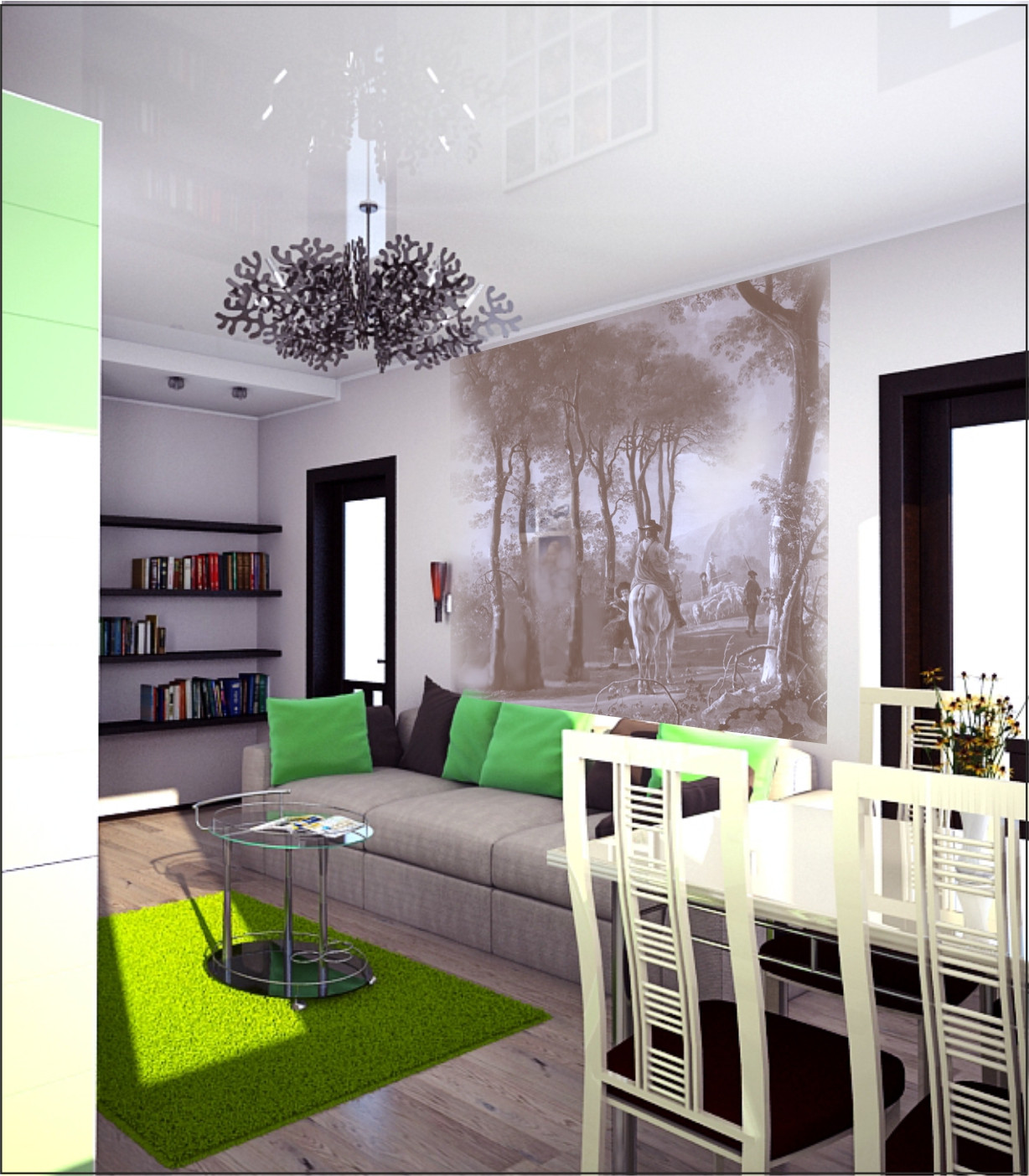 Дизайн кухни-гостиной