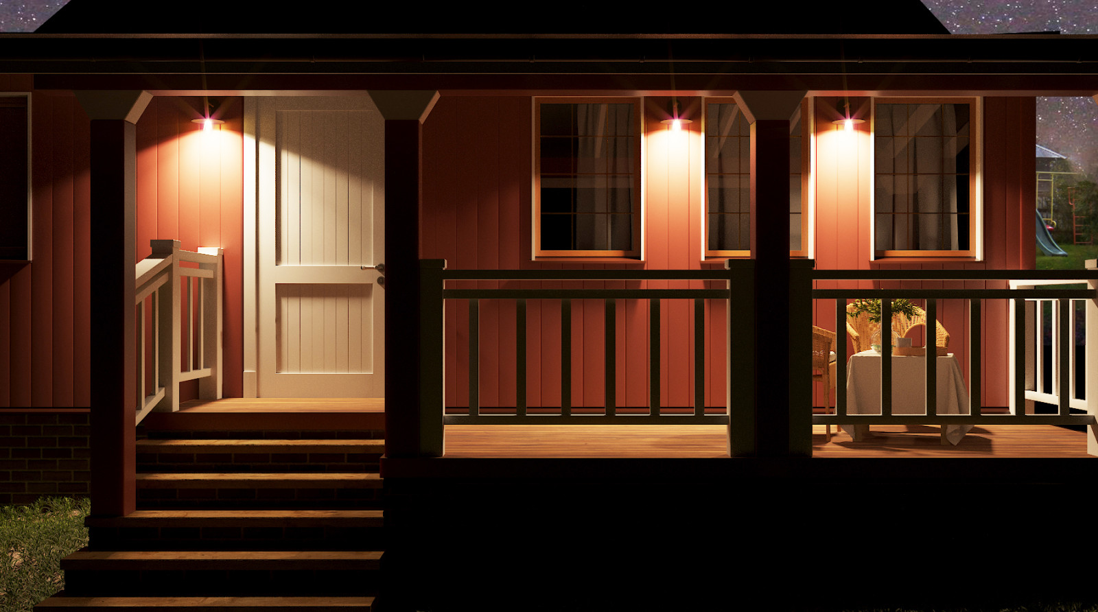 Пристройка каркасного типа к рубленному деревянному дому