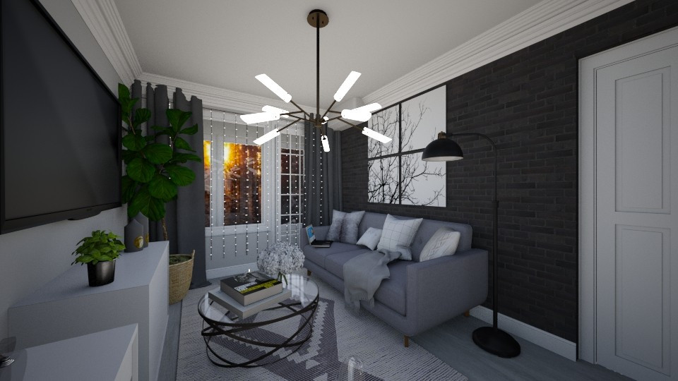 Обложка проекта: Новостройка гостиная сканди