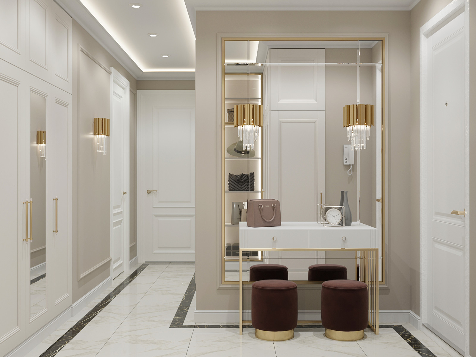 Дизайн-проект квартиры в стиле современная классика