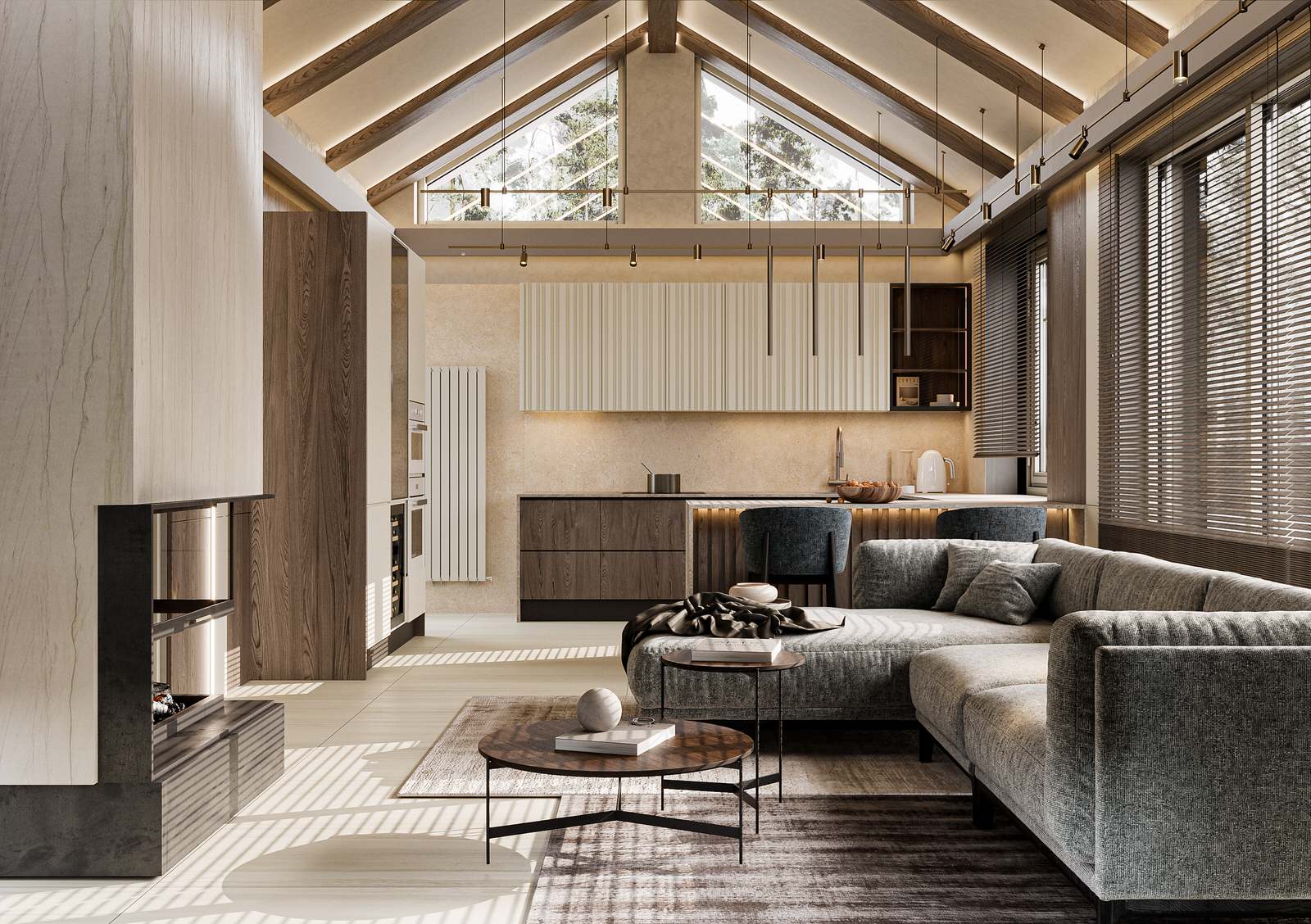 Обложка проекта: Дизайн-проект загородного дома в Рощино 68м²