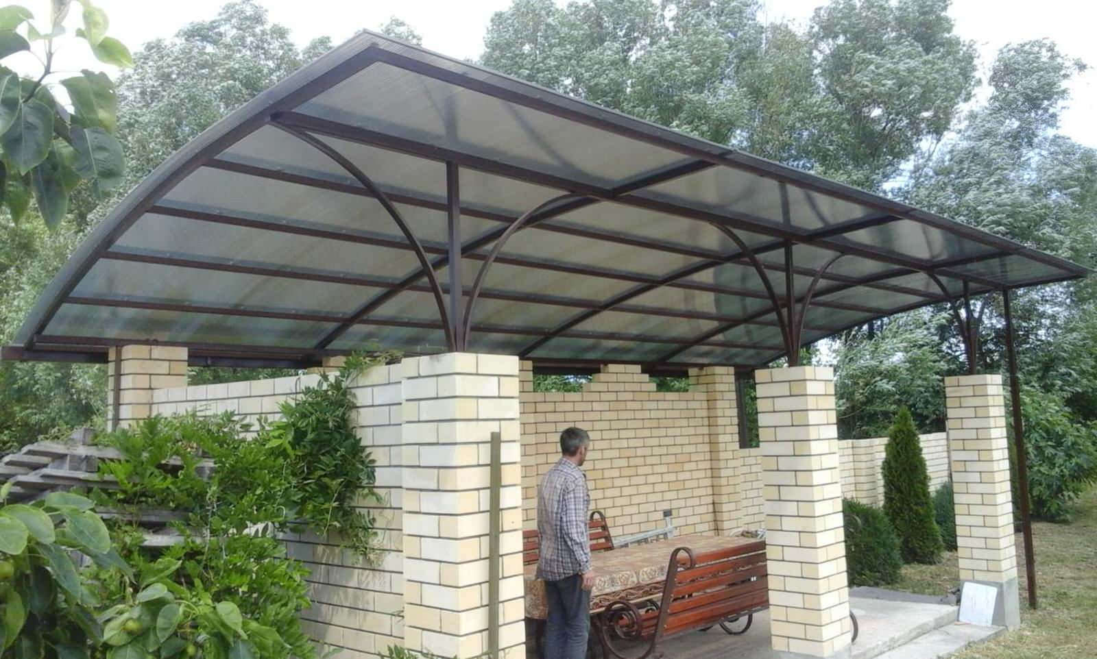 Навесы (кованые) из сотового поликарбоната