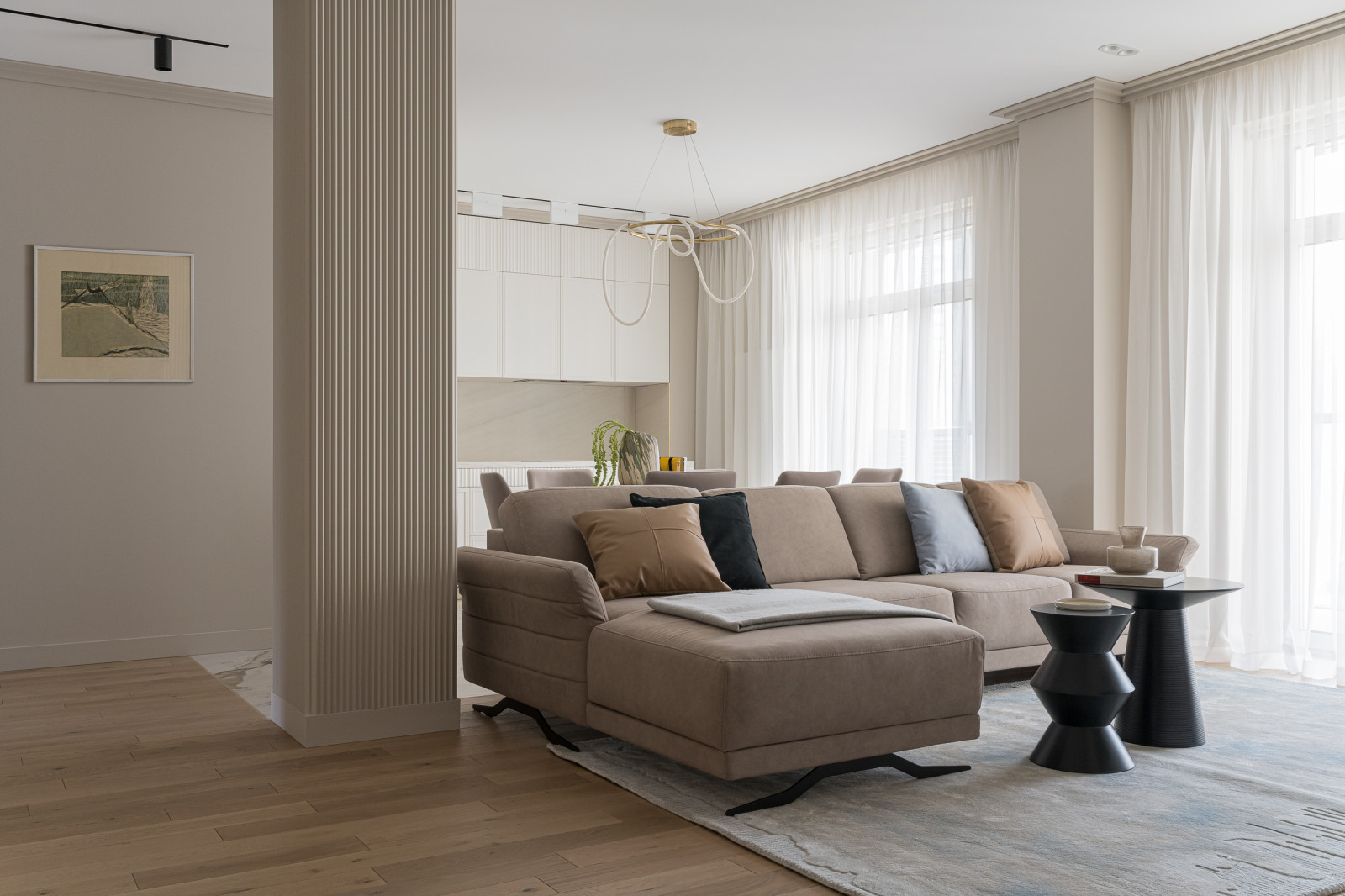 Фото кухни-гостиной в ЖК Ньютон