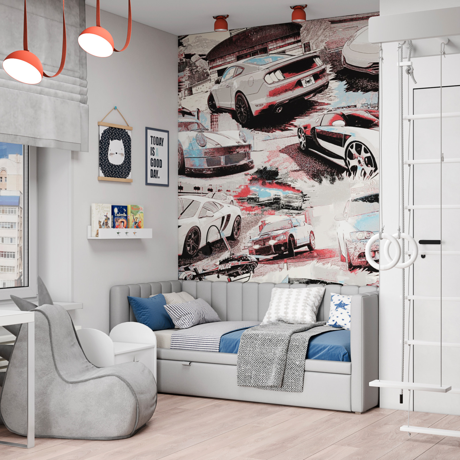 Квартира для молодой семьи с двумя детьми и домашним питомцем.