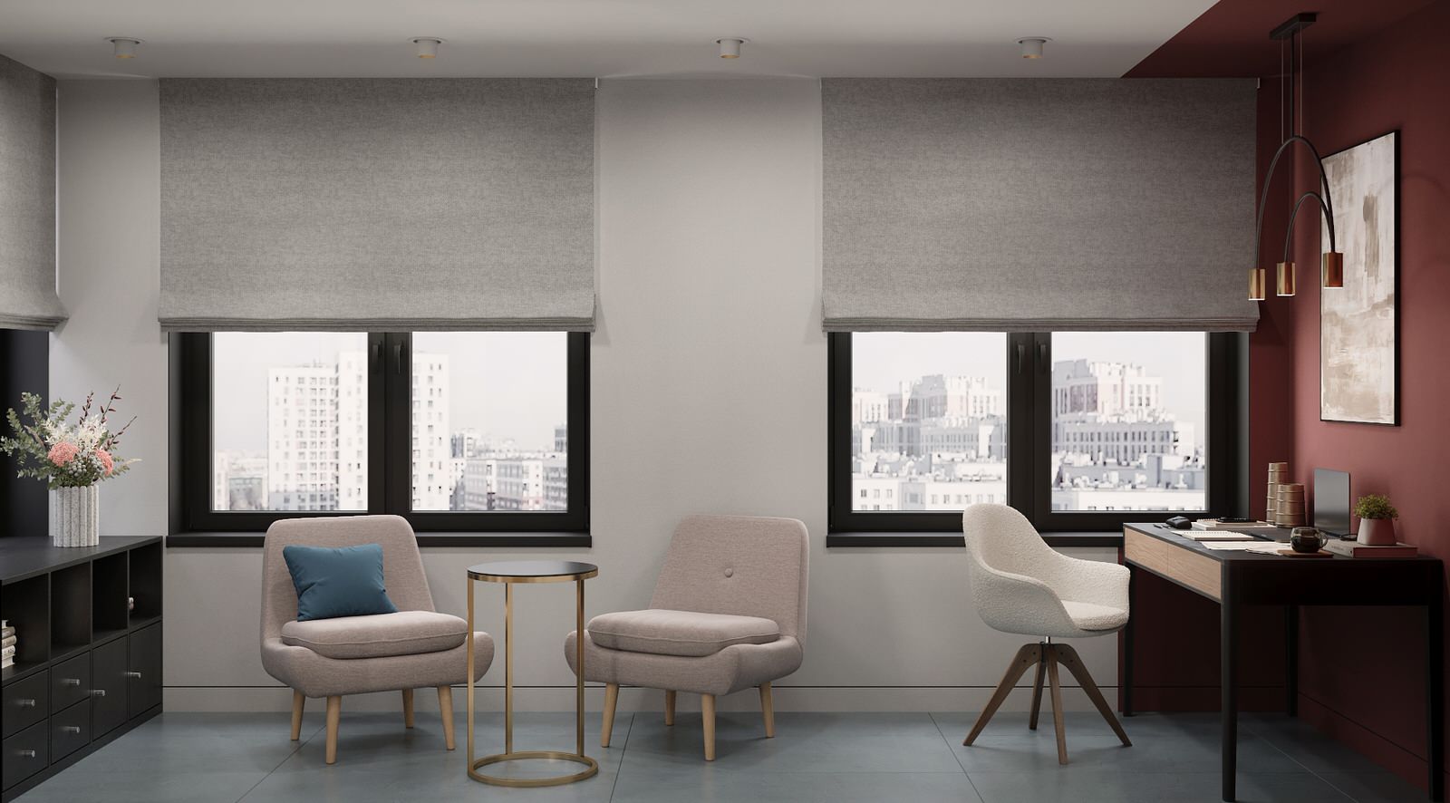 ЖК "Квартал Галактика", квартира в зеленом цвете.