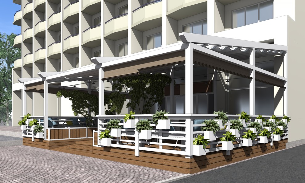 Летняя терраса кафе