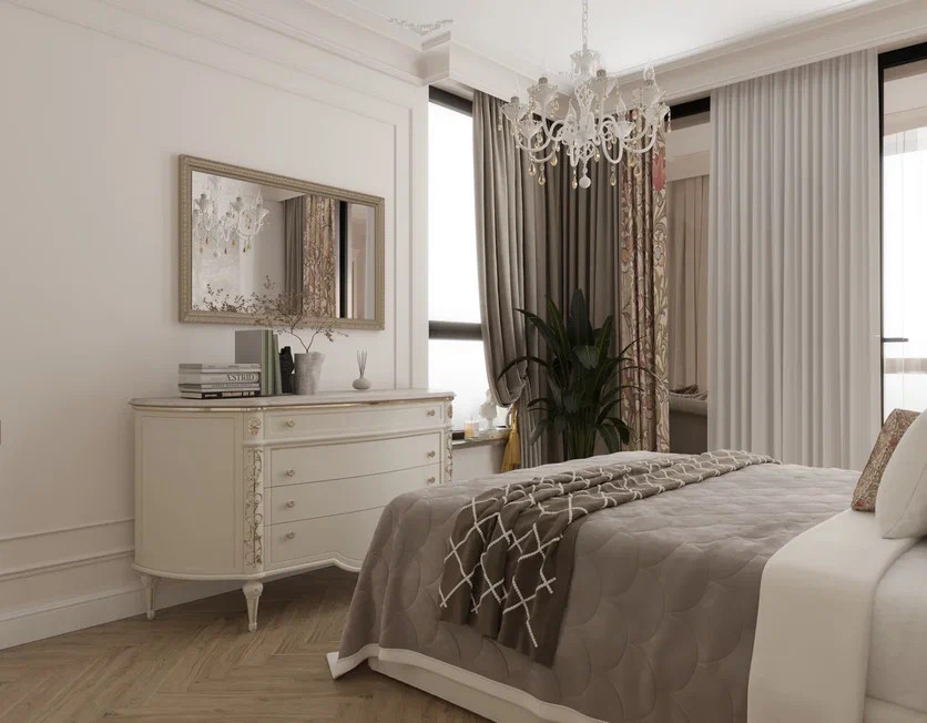 Светлая квартира 112,55 м² в современном стиле