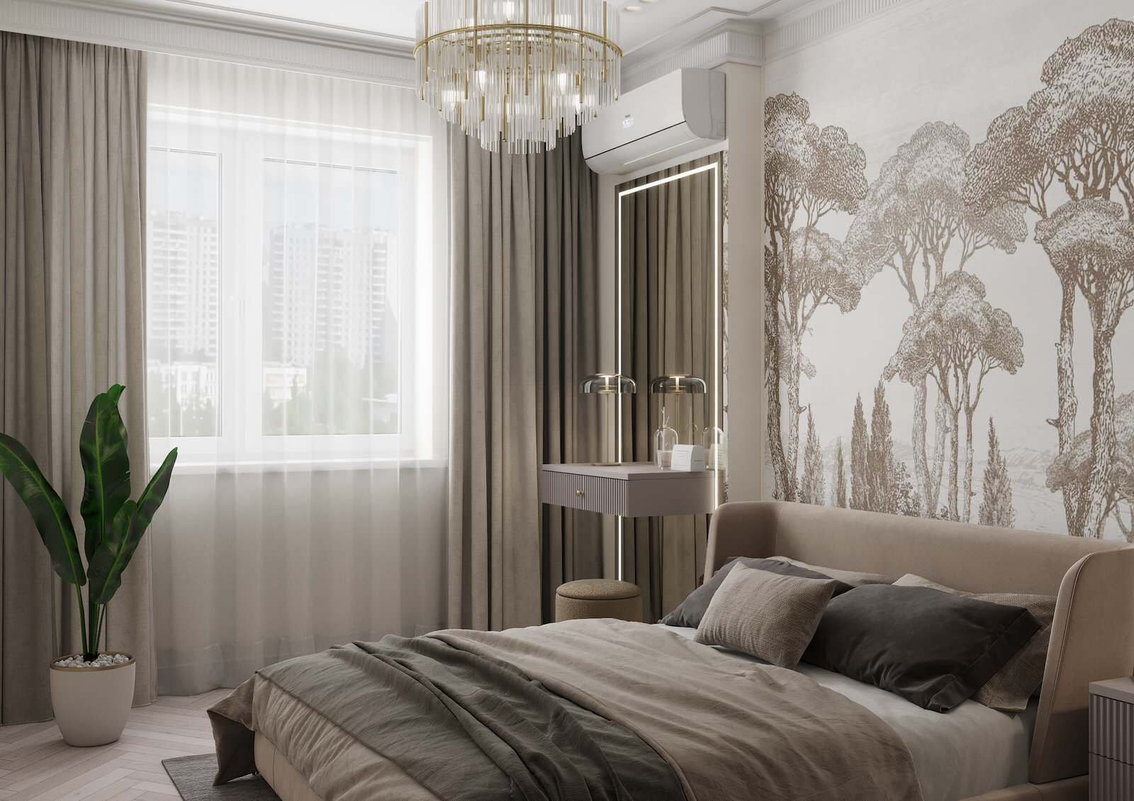 Спальня в неоклассике