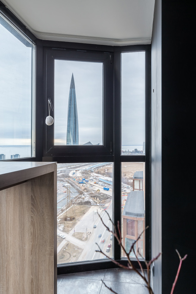 Однокомнатная квартира в черном цвете