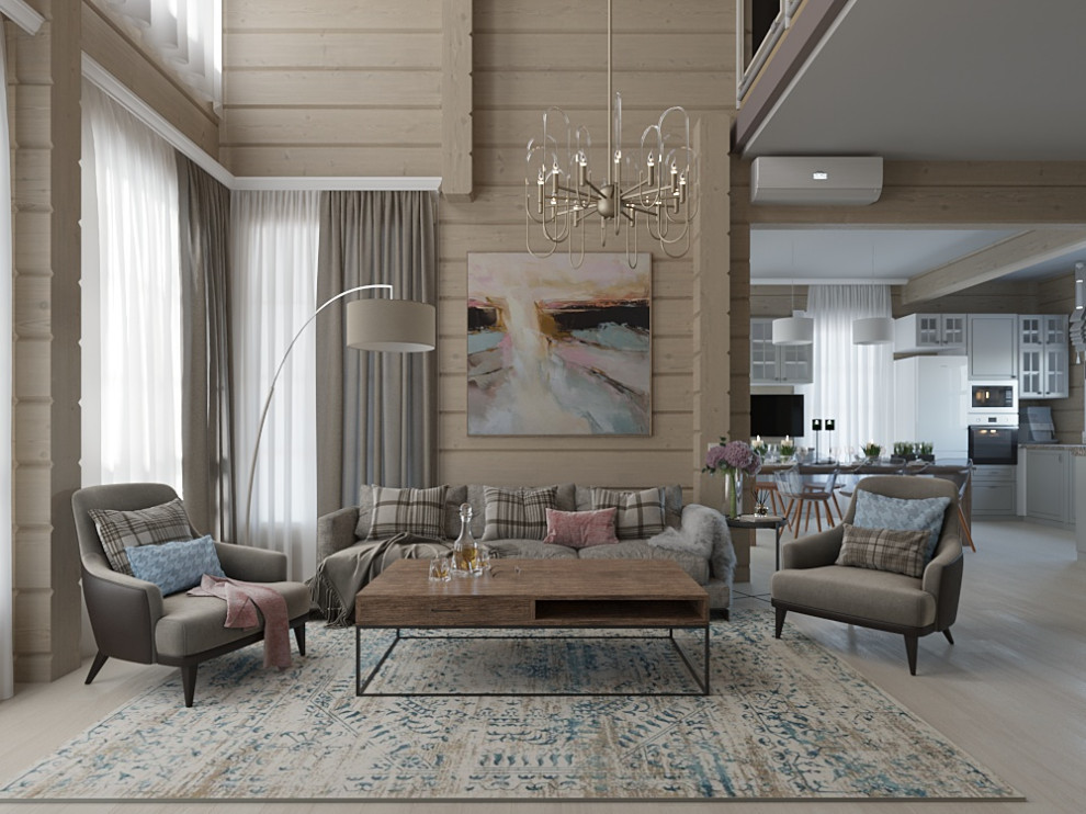 Двухэтажный деревянный дом