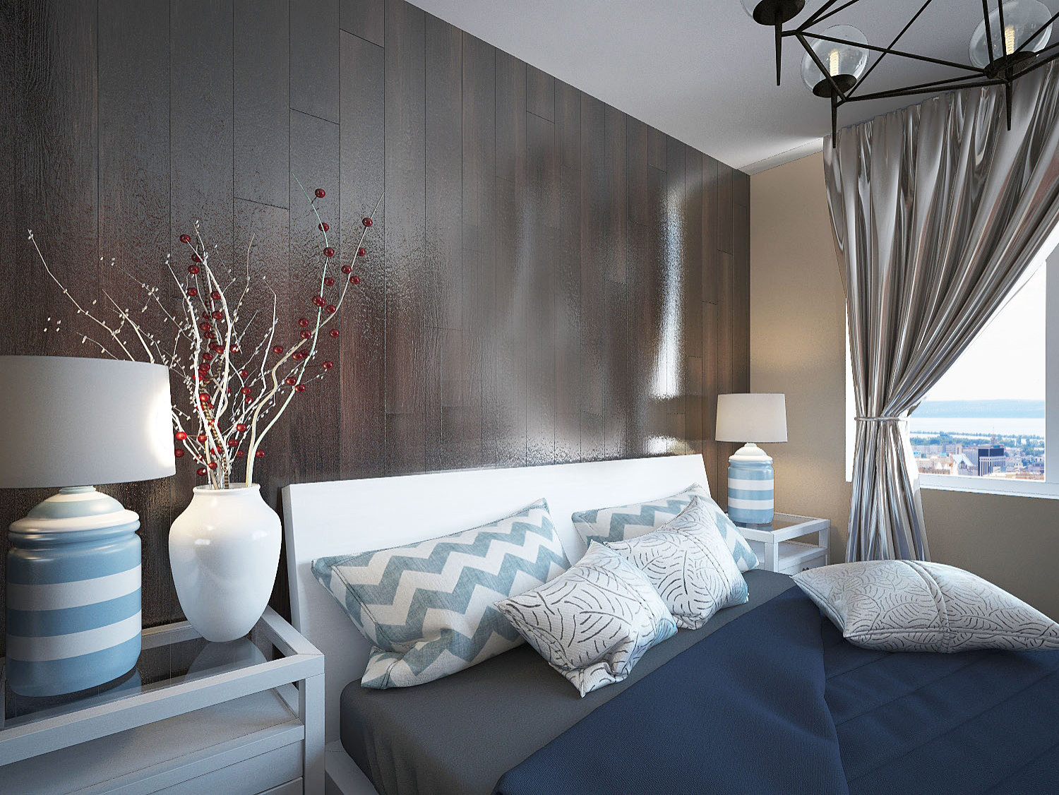 Современная трехкомнатная квартира на 20 этаже