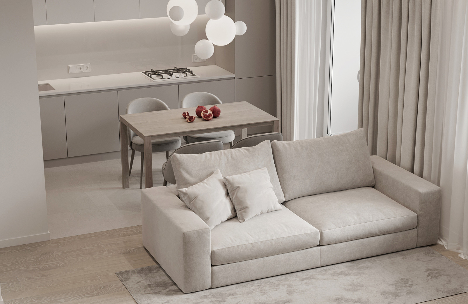 2-комнатная квартира, 65 кв.м