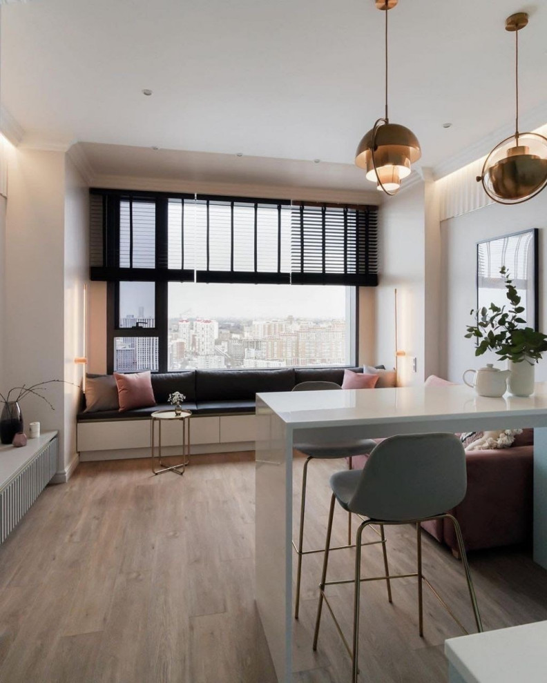 Студия в нежных тонах