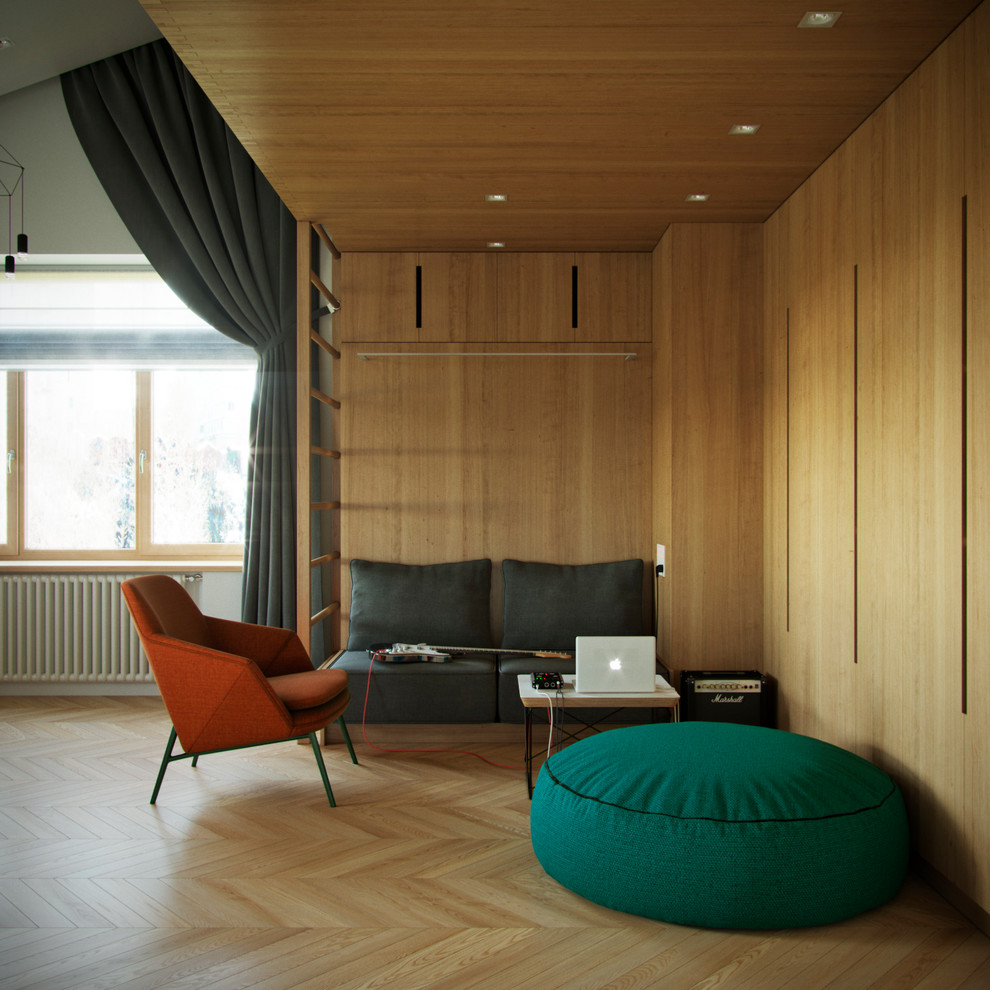 Проект интерьера мансарды «Green Green Mountain » Москва, Баррикадная