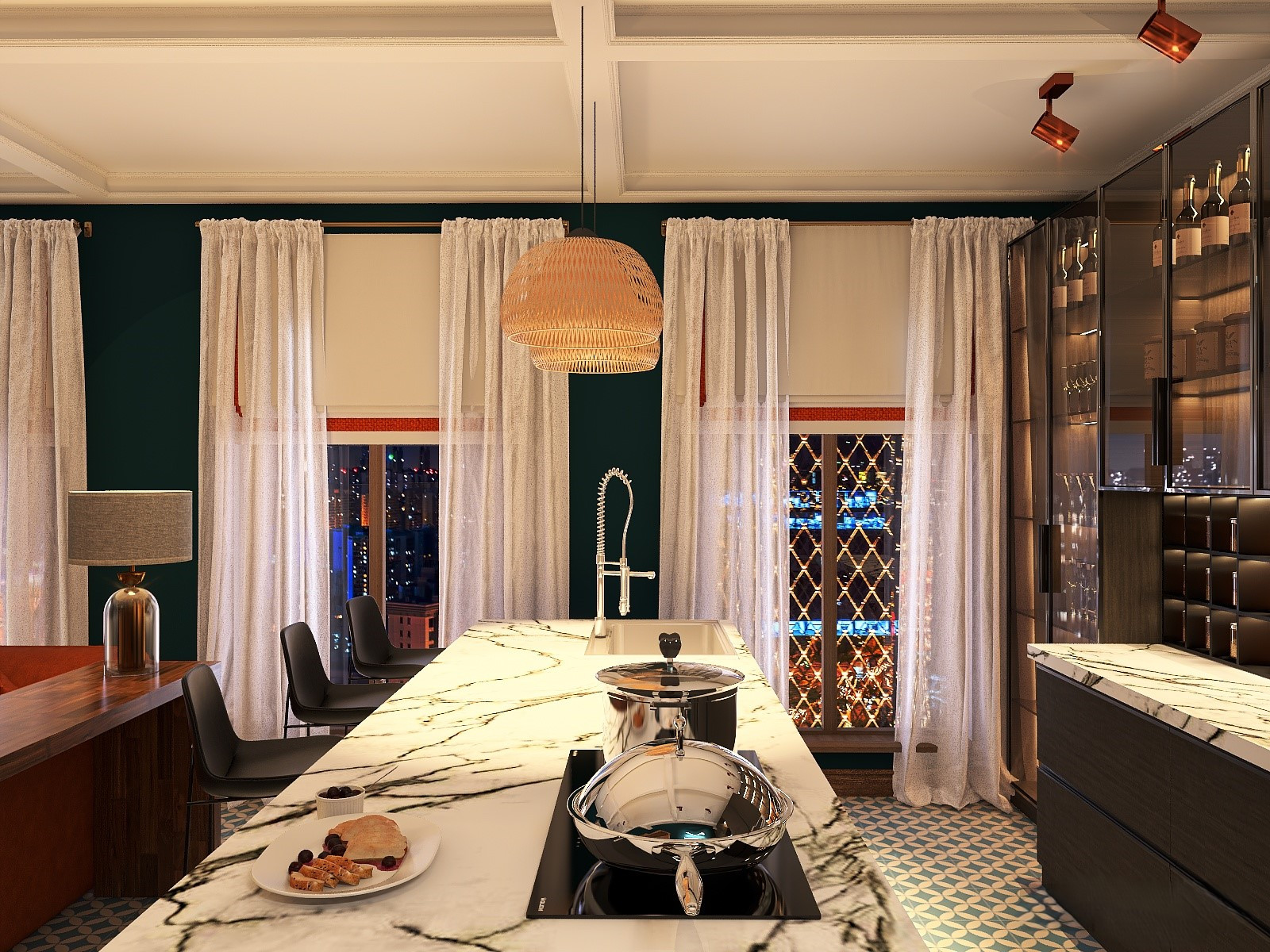 Кухня-гостиная для холостяка