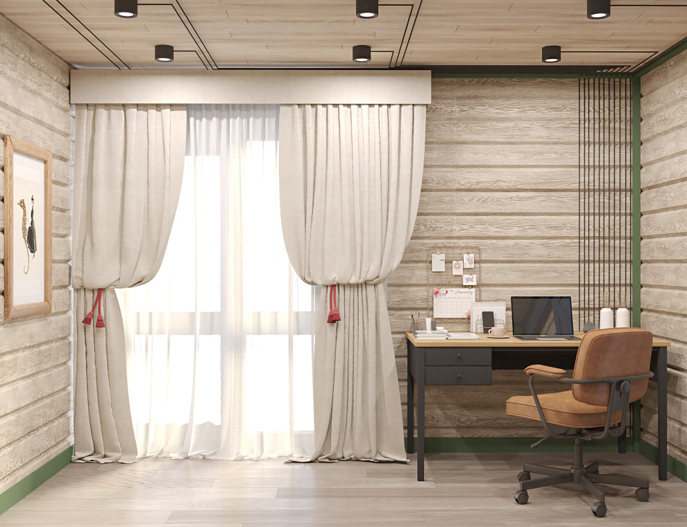 Брусовый дом выходного дня в Кантри стиле